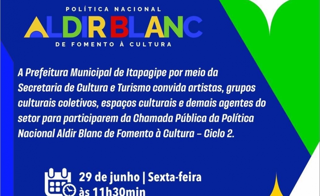 Consulta Pública Lei Aldir Blanc - Fomento a Cultura