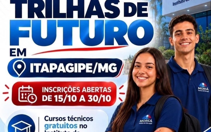 Prefeitura de Itapagipe e Instituto Moriá trazem cursos técnicos gratuitos pelo Trilhas de Futuro 