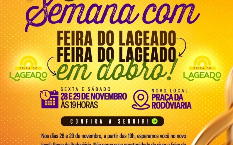 Vem aí a Feira do Lageado em dobro