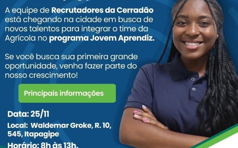 Atenção, jovens de 18 a 24 anos de Itapagipe