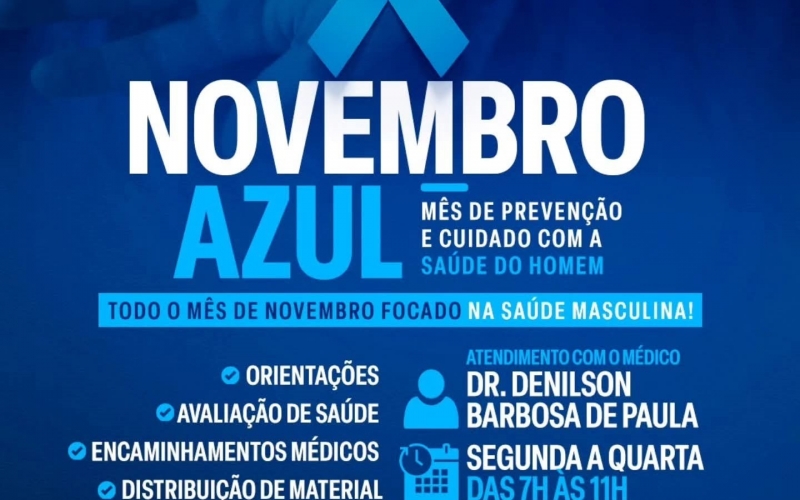 Novembro Azul: Mês de Prevenção e Cuidado com a Saúde do Homem