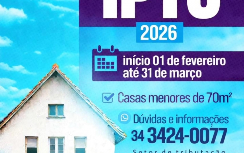 A Prefeitura informa: Em Itapagipe, quem tem casa com até 70 metros quadrados não paga IPTU