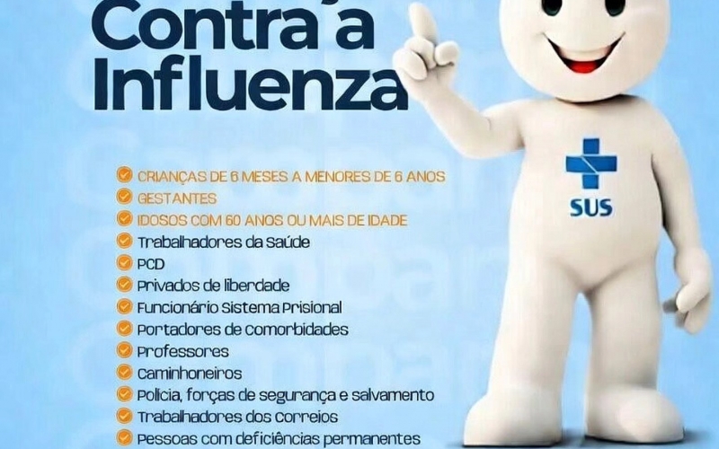 No dia 11 de abril, acontece o Dia D de Vacinação contra a Influenza