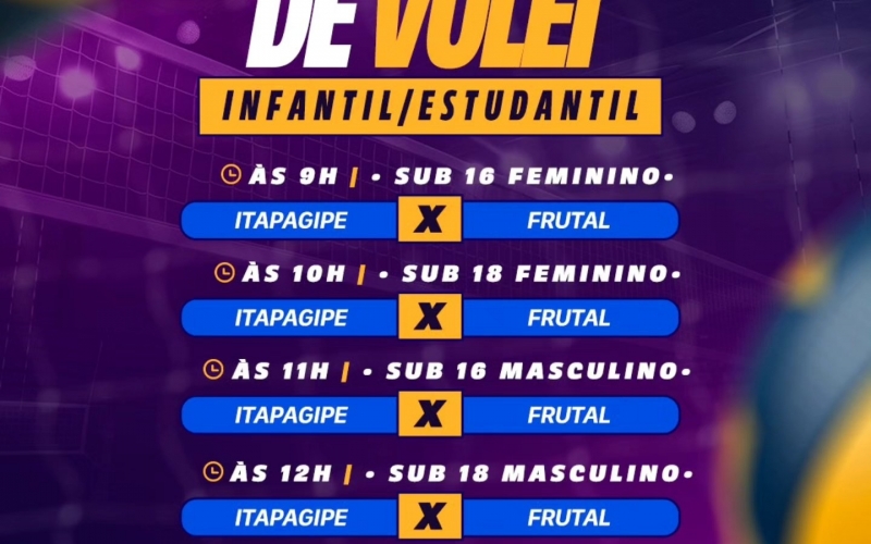 A Copa 3 Rios de Vôlei – Infantil/Estudantil promete movimentar o domingão ensolarado em Itapagipe com muita energia