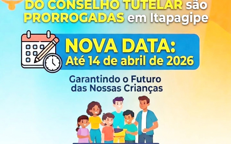 Eleição suplementar do Conselho Tutelar tem inscrições prorrogadas até 14 de abril