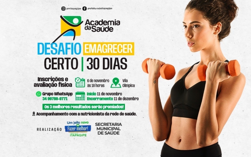 Prefeitura de Itapagipe Promove  Projeto Desafio Emagrecer