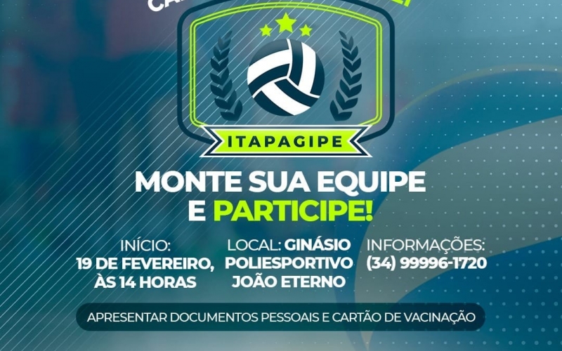 Neste sábado, dia 19 de fevereiro, a partir das 14:00, acontece nosso 1° Campeonato de Vôlei.