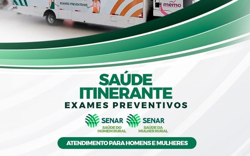 O Senar em Parceria com Prefeitura de Itapagipe trazem para o município unidade Móvel de saúde com exames