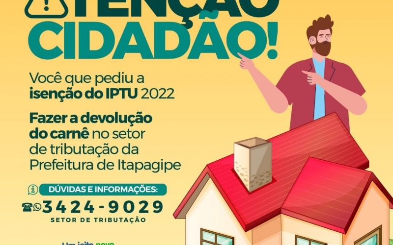 Os carnês de IPTU estão sendo entregues em toda a cidade e o vencimento é para o dia 10 de julho