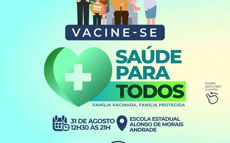 Nesta quarta-feira, dia 31 de agosto, acontece o Projeto Saúde Para Todos