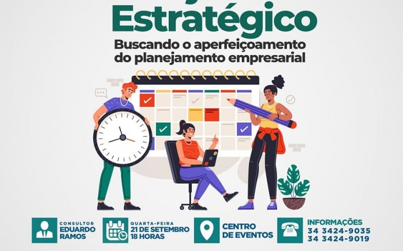 Atenção comerciante e empreendedor, tem oficina de especialização em planejamento estratégico para sua empresa