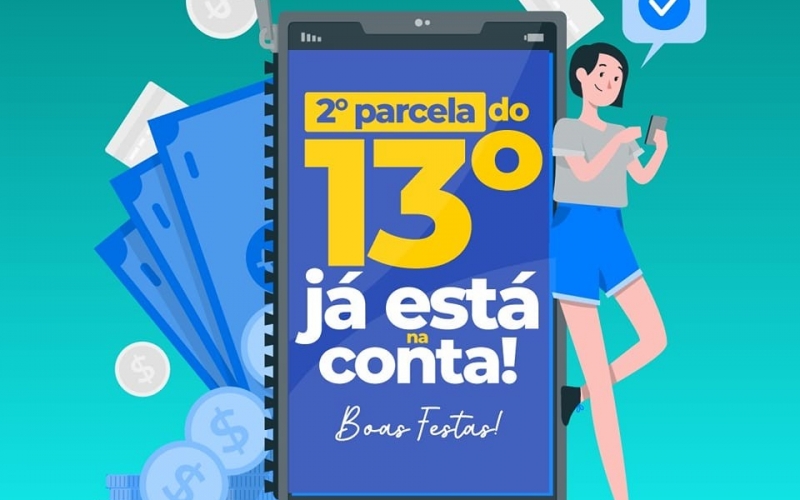 Tá na conta deste segunda, 12 de dezembro, de todos os servidores públicos a segunda parcela do décimo terceiro salário