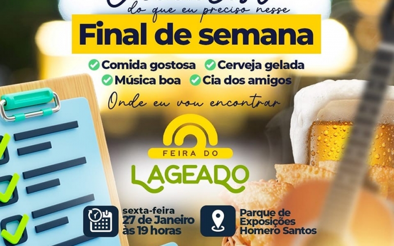 Nesta sexta-feira, dia 27 de janeiro, tem muita diversão na Feira do Lageado de Fim de Férias