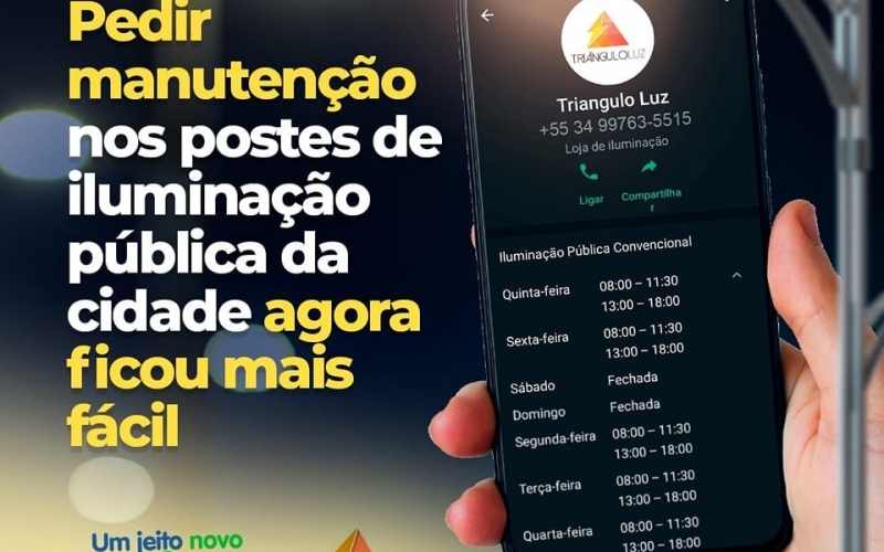 O município de Itapagipe conta com o apoio e suporte da Triângulo Luz para realização de manutenções em postes
