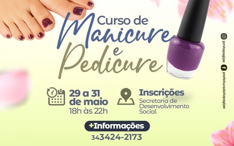 A Prefeitura de Itapagipe em parceria com o SENAC trás mais um curso profissionalizante na área da estética: manicure