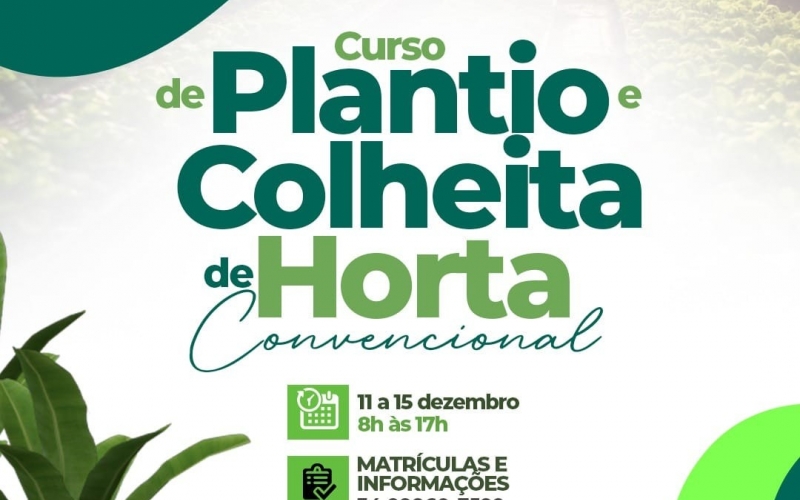 Curso de Plantio e Colheita de Horta Convencional