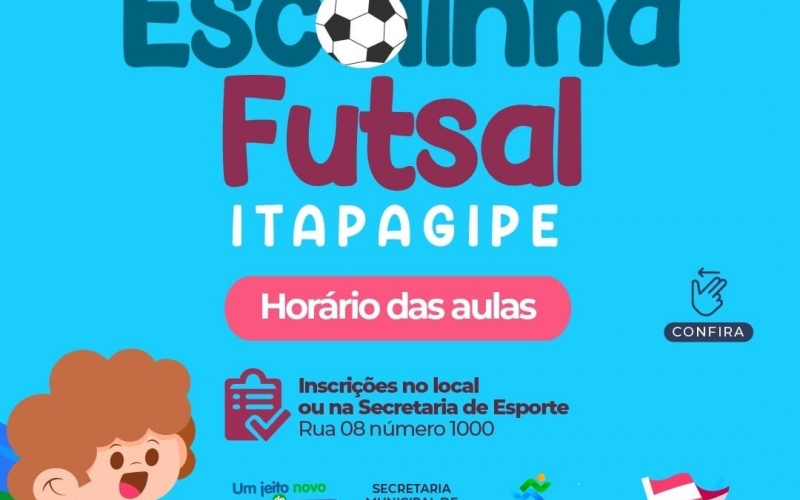 Atenção pais, as aulas gratuitas de futsal para crianças e adolescentes iniciaram