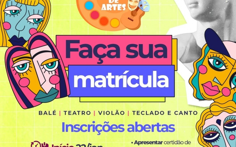 Esse recado é para a galerinha que quer aprender a cantar, tocar violão ou teclado, atuar ou aprender o balé