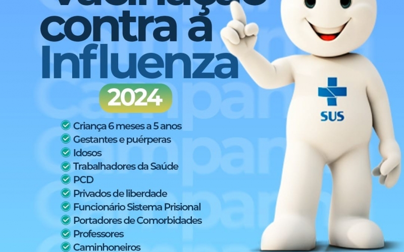 Começou nesta segunda-feira, 25 de março, a campanha de vacinação contra a gripe influenza em todo o território nacional